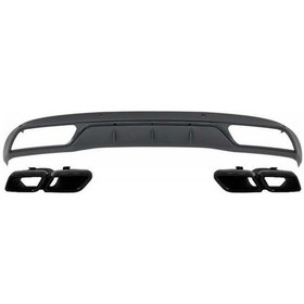 Resim Mercedes W205 C63 Sıyahdifüzör & Egzoz Seti (normal Sedan) - Siya 