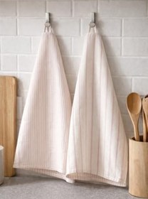 Resim %100 Pamuk Çift Kat Müslin Mutfak Kurulama Bezi 2’li Set 40x60 cm Emici Yumuşak Mutfak Havlusu - ELV-MKB-PE01 