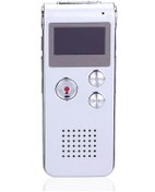 Resim 16gb Usb Şarjlı El Tipi Ses Kaydedici - Gürültü Azaltma Teknolojisi, 20 Saat Sürekli Kayıt, Mp3 Çalar, Wav Formatı Gümüş 