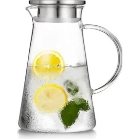 Resim Karokstore Cam Sürahi Borosilikat Metal Kapaklı 1.8 Litre 