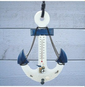 Resim Marin Dekoratif Çapa, Termometreli, 37 cm 