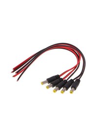 Resim 5 Adet CCTV Güvenlik Kamerası için Erkek DC Güç Kablosu 