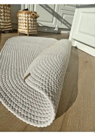 Resim Lüle Halı Çift Taraflı Hasırlı Petek Jüt Örgü Kilim Halı Mod-910 