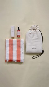 Resim Striped Gauze Peştemal Hediye Seti Coral 