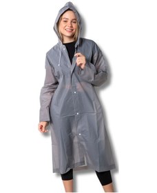 Resim Kadın Erkek Yağmurluk Kapüşonlu Çıtçıtlı Eva Gri Yağmurluk Bymmrc881r05 Gri 