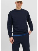 Resim Jack & Jones Jjebradley Sweat Crew Lacivert Erkek Sweatshirt Lacivert 