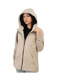 Resim Kadın Taş Içi Astarlı Su Geçirmez Ve Rüzgara Dayanıklı Kapüşonlu Cepli Yağmurluk Taş 
