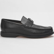 Resim Hakiki Deri Siyah Tokalı Erkek Günlük Ayakkabı-siyah Siyah 