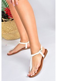 Resim Fox Shoes Beyaz Kadın Sandalet B548393509 Beyaz 