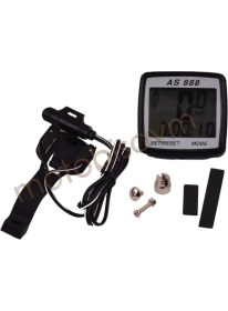 Resim Motobisavm Dijital Kilometre 8 Fonksiyonlu - Kablolu [siyah] AS-888-- 