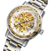 Resim Hanyang 03 Moda Marka Forsining Mekanik Saat Içi Boş Tırnak Dijital Çift Kadran Mekanik Saat Çelik Kayış Kol Saati Alaşım Izle (Yurt Dışından) 