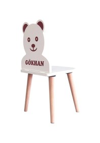 Resim Liva Ahşap Çocuk Sandalye Ayc01 Kahverengi Ayıcıklı 