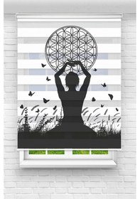 Resim Perdecizade Enxboy Yoga Dijital Baskılı Zebra Perde-cocuk Odası-stor Perde Pz-2536 Renkli 