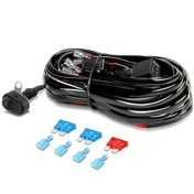 Resim Tongdashop Siyah 12v Led Işık Çubuğu Kablolama Seti Yuvarlak Anahtar Röle Sigorta 3.05m 