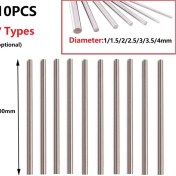 Resim 2Liyao 3mm 10 Adet Hss Düz Şaft Metrik 100MM Uzun Karbür Tungsten Çelik Çubuk Torna Aracı 1/1.5/2/2.5/3/3.5/4mm Çap Alaşım Yuvarlak Çubuk (Yurt Dışından) 