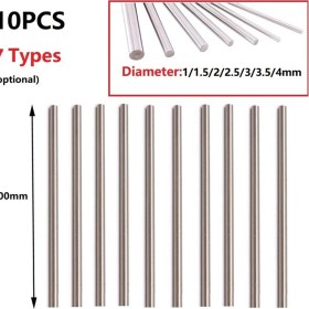 Resim 2Liyao 3mm 10 Adet Hss Düz Şaft Metrik 100MM Uzun Karbür Tungsten Çelik Çubuk Torna Aracı 1/1.5/2/2.5/3/3.5/4mm Çap Alaşım Yuvarlak Çubuk (Yurt Dışından) 
