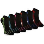 Resim Kare Desenli Kadın Patik Çorap 6 Çift 