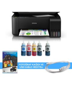 Resim Epson Tanklı L3150 Photoink Muadil Mürekkepli Tanklı Yazıcı (1 Siyah Mürekkep ve Fotoğraf Kağıdı Hediyeli) 