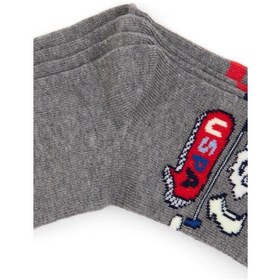 Resim U.S. Polo Assn. U.s. Polo Assn. Erkek Çocuk Gri Melanj Çorap Soket 50318054-vr086 