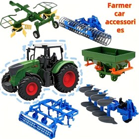 Resim Traktör Aksesuarı - Değiştirilebilir Çapa, Hasat ve Tarım Ekipmanı - Pil Gerektirmez, İtme Gücüyle Çalışan Tarımsal Araçlar - Uyumlu İlavelerle Birlikte - Eğitici Çiftçi Simülasyonu & Yetişkinler İçin Gerçekçi Tarım Deneyimi - Traktörlere Uygun - İç Mekan/Dış Mekan Kullanımı İçin Güvenli - Doğum Günü veya Sınıf Hediyesi Fikri, Dayanıklı Plastik Yapı, Manuel İşletim 