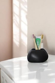 Resim Evene Diş Fırçalığı Diş Fırçalık Diş Fırçası Standı Diş Fırçası Tutucu Siyah Renk Model 22, e.dismodel22 