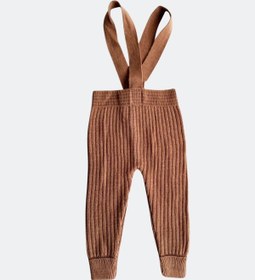 Resim Minytrendy Kız Erkek Bebek Triko Yenidoğan Tulum Salopet 4 Mevsim Ayarlanabilir Çapraz Askılı Esnek Triko Tayt 