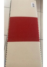 Resim Balkon Stor Perde Kırmızı Krem Çizgili Akrilik Kumaş 200 X 230 Kırmızı - Krem 