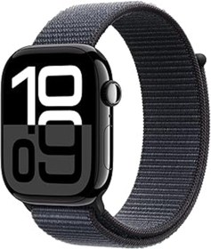 Resim HERŞEYBURDAMODA Apple Watch Series 10 Gps + Cellular 42 Mm Simsiyah Kasa Akıllı Saat Ve Mürekkep Moru Spor Loop - S 