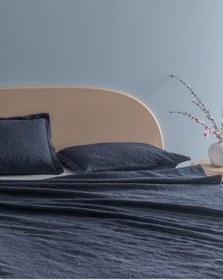 Resim Madame Coco Chantal Tek Kişilik %100 Pamuk Yatak Örtüsü - Lacivert Lacivert 