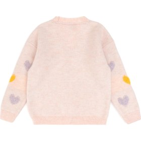 Resim U.s. Polo Assn. Kız Çocuk Açık Pembe Hırka (Triko) %85 Akrilik Rahat Kalıp Tek Cepli 