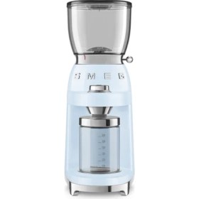 Resim Smeg Pastel Mavi Filtre Kahve Makinesi ve Kahve Öğütme Makinası Seti 