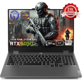 Resim Lenovo LOQ 15ARP9 83JC00FHTR AMD Ryzen 7-7435HS 12GB DDR5 512GB SSD RTX4050 6GB 15.6 inç 144Hz Full HD FreeDos Gaming Laptop 