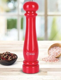 Resim Kiwi KSPG-4810 Otomatik Ayarlanabilir Tuz Karabiber Baharat Değirmeni Baharat Öğütücü Kırmızı 