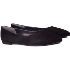 Resim Fitbas 112001 008 Kadın Siyah Süet Büyük & Küçük Numara Babet Siyah 