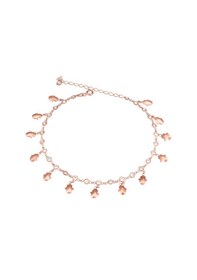 Resim Brezza Lusso Jewelry Fatma Ana Eli Zirkon Taşlı Gümüş Kadın Ayak Halhal Rose 