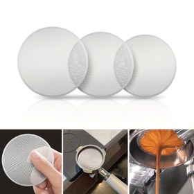 Resim 2 adet/takım 51/53/58mm Kahve Filtre Plakası Yedek Geri Akış Filtresi Kafes Ekranı Kahve Makinesi Kolu için Kahve Topu Ekranı Espresso Araçları 