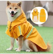 Resim Pazly Köpek Yağmurluk - Su Geçirmez Kollu, Yansıtıcı Şeritli, Ayarlanabilir Bel Bantlı, Turuncu S Boyutu Bs-10 BS-10 