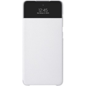 Resim Samsung Galaxy A72 Smart S View Cüzdan Kılıf Beyaz 