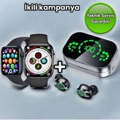 Resim UCUZTEKNO Yeni nesil Watch 7 akıllı saat ve yüksek basslı Powerbank özellikli Bluetooth kulaklık 