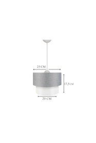 Resim Vivense EVLİGHT DEKO PASTA 25'LİK GRİ BEYAZ SARKIT AVİZE 