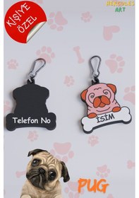 Resim Majo İsimlik Pug 35mmx32mm 