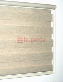 Resim Buperde Krem Eko Bambu Zebra Stor Perde 