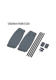 Resim Dashanshop 2 Adet Gri Katlanır Oto Güneşlik Ve Yan Pencere Perdesi Polyester Uv Korumalı 