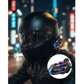 Resim Shopwave Ipx6 Su Geçirmez Intercom 1000M Bağlantı 1000MAH Batarya Rgb Işıklı 