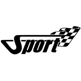 Resim Ms - Sport Bayrağı Araç Oto Sticker-çıkartması Siyah 30 X 12 Cm 
