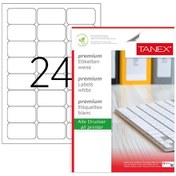 Resim Tanex Tw-2024 64X34MMx100Adet .Lazer Yazıcı Etiketi 