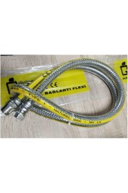 Resim Gassa Doğalgaz Flex Bağlantı Hortumu Gaz Flexi Soba Fırın Ocak 100 cm 