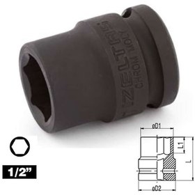 Resim İzeltaş 1/2" 24mm Altı Köşe Havalı Lokma Anahtar (mm) Kısa-111306 