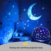 Resim 2025 Yükseltilmiş Otomatik Dönen Heykel Lambası, Yıldız ve Ay Oymalı Işık, USB Takma Fonksiyonu, RGB Çok Renkli Atmosfer, Yatak Odası, Parti Ortamı, Romantik Randevu Dekoru, Sevgililer Günü Doğum Günü Hediyesi, Ev & Bar Dekorasyonu için Çok Amaçlı Kullanım (Piller Dahil Değildir) 