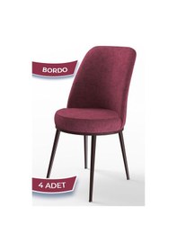 Resim Canisa Concept Canisa Dexa Serisi 1.sınıf Yemek Ve Mutfak Sandalyesi , 4 Adet , Bordo , Ayaklar Ceviz Sandalye Bordo Ayaklar Ceviz 